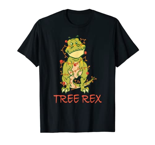 Weihnachts-Dinosaurier-Pyjama Herren Jungen Xmas Tree Rex T-Shirt von Lustiger Weihnachtspyjama Kinder Herren Damen