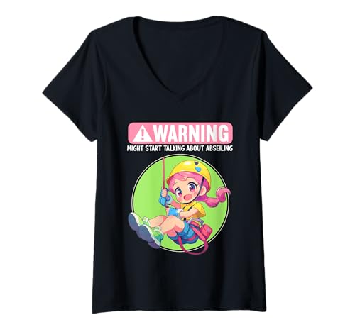 Damen abseilen Hobby lustiges abseilen T-Shirt mit V-Ausschnitt Damen abseilen Hobby lustiges abseilen T-Shirt mit V-Ausschnitt von Lustiger abseilen Spruch Shop