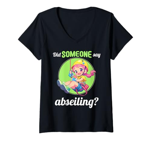Damen abseilen Hobby lustiges abseilen T-Shirt mit V-Ausschnitt Damen abseilen Hobby lustiges abseilen T-Shirt mit V-Ausschnitt von Lustiger abseilen Spruch Shop