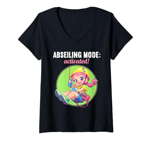 Damen abseilen Hobby lustiges abseilen T-Shirt mit V-Ausschnitt Damen abseilen Hobby lustiges abseilen T-Shirt mit V-Ausschnitt von Lustiger abseilen Spruch Shop