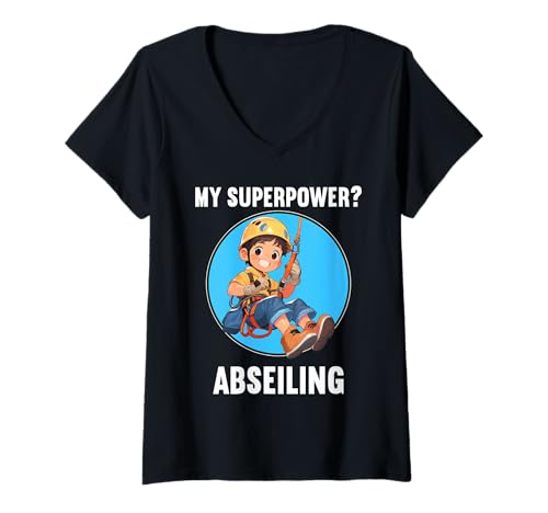 Damen abseilen Hobby lustiges abseilen T-Shirt mit V-Ausschnitt Damen abseilen Hobby lustiges abseilen T-Shirt mit V-Ausschnitt von Lustiger abseilen Spruch Shop