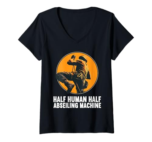 Damen abseilen Hobby lustiges abseilen T-Shirt mit V-Ausschnitt Damen abseilen Hobby lustiges abseilen T-Shirt mit V-Ausschnitt von Lustiger abseilen Spruch Shop