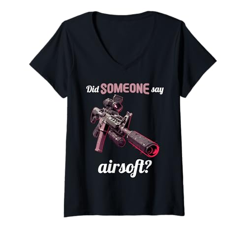 Damen Airsoft Hobby lustiges Airsoft T-Shirt mit V-Ausschnitt Damen Airsoft Hobby lustiges Airsoft T-Shirt mit V-Ausschnitt von Lustiger airsoft Spruch Shop