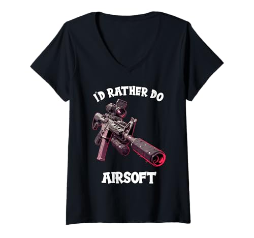 Damen Airsoft Hobby lustiges Airsoft T-Shirt mit V-Ausschnitt Damen Airsoft Hobby lustiges Airsoft T-Shirt mit V-Ausschnitt von Lustiger airsoft Spruch Shop