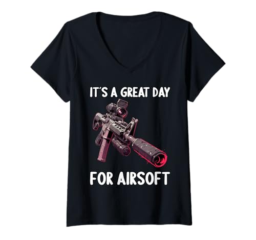 Damen Airsoft Hobby lustiges Airsoft T-Shirt mit V-Ausschnitt Damen Airsoft Hobby lustiges Airsoft T-Shirt mit V-Ausschnitt von Lustiger airsoft Spruch Shop