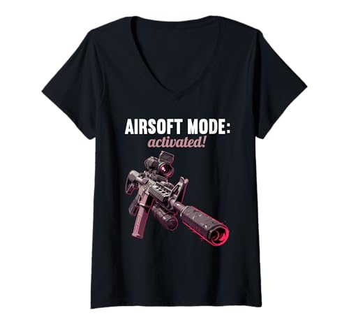 Damen Airsoft Hobby lustiges Airsoft T-Shirt mit V-Ausschnitt Damen Airsoft Hobby lustiges Airsoft T-Shirt mit V-Ausschnitt von Lustiger airsoft Spruch Shop
