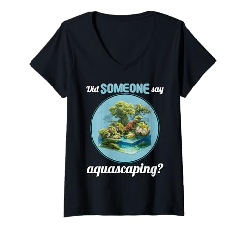 Damen aquascaping Hobby lustiges aquascaping T-Shirt mit V-Ausschnitt Damen aquascaping Hobby lustiges aquascaping T-Shirt mit V-Ausschnitt von Lustiger aquascaping Spruch Shop
