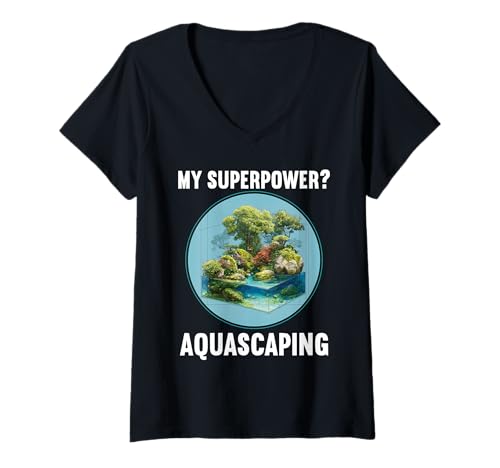 Damen aquascaping Hobby lustiges aquascaping T-Shirt mit V-Ausschnitt Damen aquascaping Hobby lustiges aquascaping T-Shirt mit V-Ausschnitt von Lustiger aquascaping Spruch Shop
