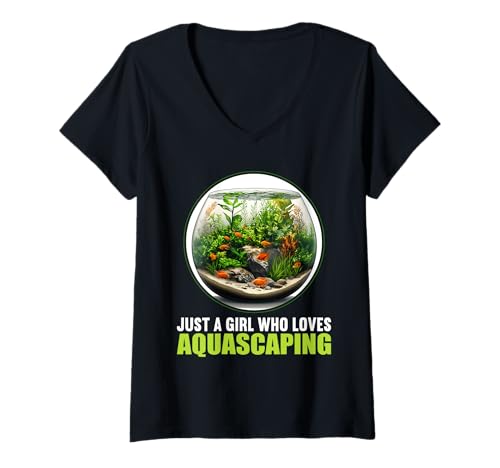 Damen aquascaping Hobby lustiges aquascaping T-Shirt mit V-Ausschnitt Damen aquascaping Hobby lustiges aquascaping T-Shirt mit V-Ausschnitt von Lustiger aquascaping Spruch Shop