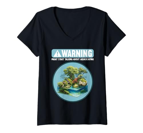 Damen aquascaping Hobby lustiges aquascaping T-Shirt mit V-Ausschnitt Damen aquascaping Hobby lustiges aquascaping T-Shirt mit V-Ausschnitt von Lustiger aquascaping Spruch Shop