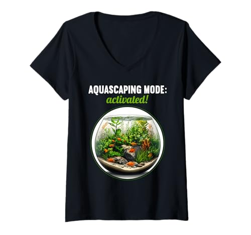 Damen aquascaping Hobby lustiges aquascaping T-Shirt mit V-Ausschnitt Damen aquascaping Hobby lustiges aquascaping T-Shirt mit V-Ausschnitt von Lustiger aquascaping Spruch Shop