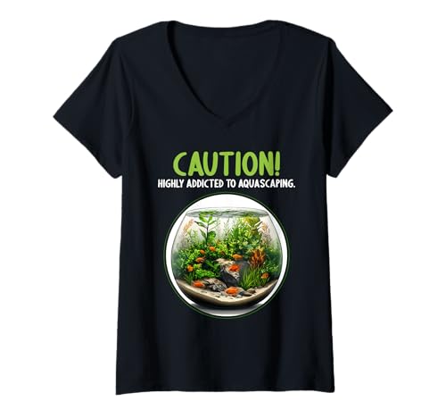 Damen aquascaping Hobby lustiges aquascaping T-Shirt mit V-Ausschnitt Damen aquascaping Hobby lustiges aquascaping T-Shirt mit V-Ausschnitt von Lustiger aquascaping Spruch Shop