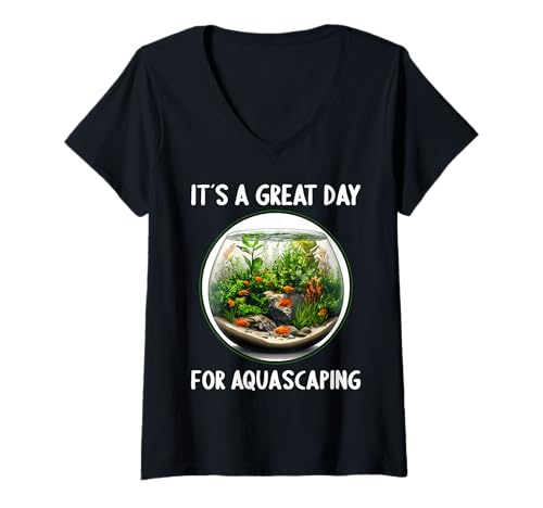 Damen aquascaping Hobby lustiges aquascaping T-Shirt mit V-Ausschnitt Damen aquascaping Hobby lustiges aquascaping T-Shirt mit V-Ausschnitt von Lustiger aquascaping Spruch Shop