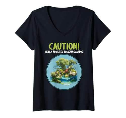 Damen aquascaping Hobby lustiges aquascaping T-Shirt mit V-Ausschnitt Damen aquascaping Hobby lustiges aquascaping T-Shirt mit V-Ausschnitt von Lustiger aquascaping Spruch Shop