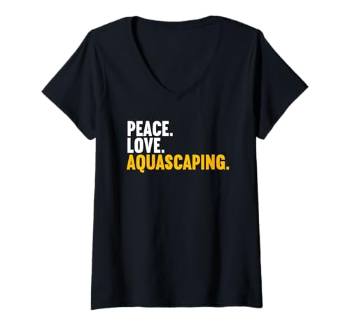 Damen aquascaping Hobby lustiges aquascaping T-Shirt mit V-Ausschnitt Damen aquascaping Hobby lustiges aquascaping T-Shirt mit V-Ausschnitt von Lustiger aquascaping Spruch Shop