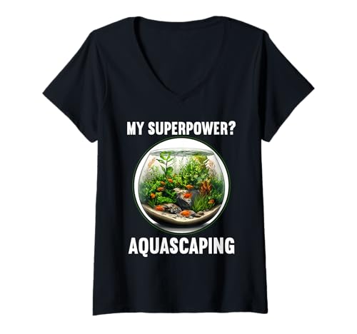 Damen aquascaping Hobby lustiges aquascaping T-Shirt mit V-Ausschnitt Damen aquascaping Hobby lustiges aquascaping T-Shirt mit V-Ausschnitt von Lustiger aquascaping Spruch Shop