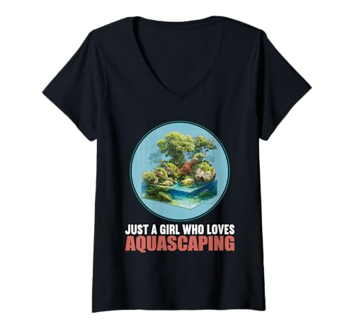 Damen aquascaping Hobby lustiges aquascaping T-Shirt mit V-Ausschnitt Damen aquascaping Hobby lustiges aquascaping T-Shirt mit V-Ausschnitt von Lustiger aquascaping Spruch Shop