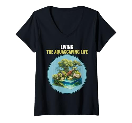 Damen aquascaping Hobby lustiges aquascaping T-Shirt mit V-Ausschnitt Damen aquascaping Hobby lustiges aquascaping T-Shirt mit V-Ausschnitt von Lustiger aquascaping Spruch Shop