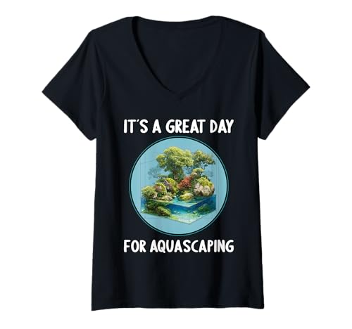 Damen aquascaping Hobby lustiges aquascaping T-Shirt mit V-Ausschnitt Damen aquascaping Hobby lustiges aquascaping T-Shirt mit V-Ausschnitt von Lustiger aquascaping Spruch Shop