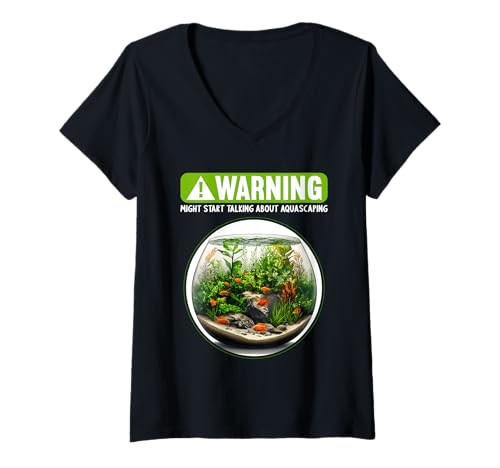 Damen aquascaping Hobby lustiges aquascaping T-Shirt mit V-Ausschnitt Damen aquascaping Hobby lustiges aquascaping T-Shirt mit V-Ausschnitt von Lustiger aquascaping Spruch Shop