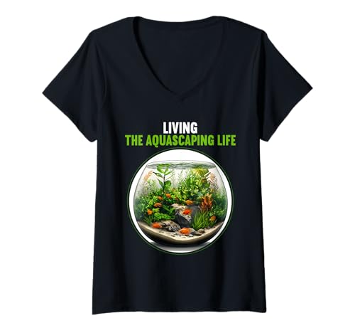 Damen aquascaping Hobby lustiges aquascaping T-Shirt mit V-Ausschnitt Damen aquascaping Hobby lustiges aquascaping T-Shirt mit V-Ausschnitt von Lustiger aquascaping Spruch Shop