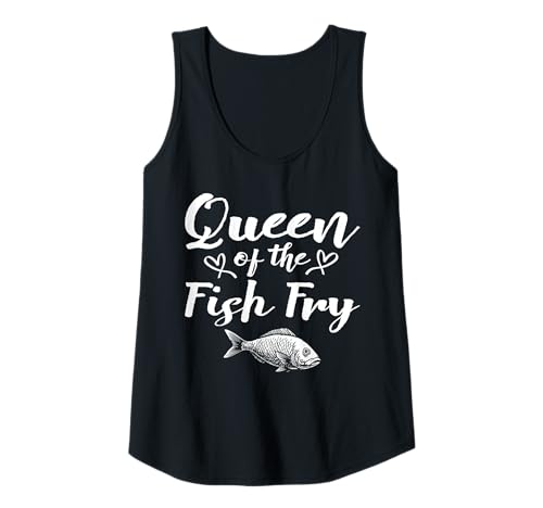 Damen Queen of The Fish Fry Fried Fish Tank Top Damen Queen of The Fish Fry Fried Fish Tank Top von Lustiger frittierter Fisch Designs Idee