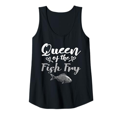 Damen Queen of The Fish Fry Fried Fish Tank Top Damen Queen of The Fish Fry Fried Fish Tank Top von Lustiger frittierter Fisch Designs Idee