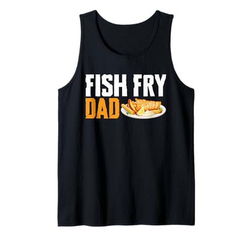 Herren Fish Fry Dad Fathers Day Fried Fish Tank Top Herren Fish Fry Dad Fathers Day Fried Fish Tank Top von Lustiger frittierter Fisch Designs Idee