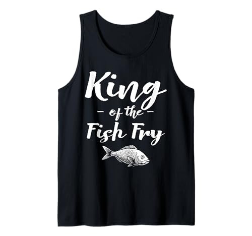 Herren King of The Fish Fry Fried Fish Tank Top von Lustiger frittierter Fisch Designs Idee