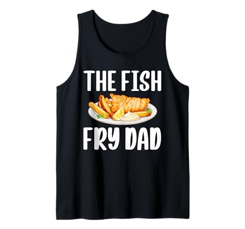 Herren The Fish Fry Dad Fathers Day Fried Fish Tank Top von Lustiger frittierter Fisch Designs Idee
