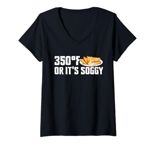 Damen 350 F Or Its Soggy Fried Fish Fry T-Shirt mit V-Ausschnitt Damen 350 F Or Its Soggy Fried Fish Fry T-Shirt mit V-Ausschnitt von Lustiger frittierter Fisch Designs Ideen