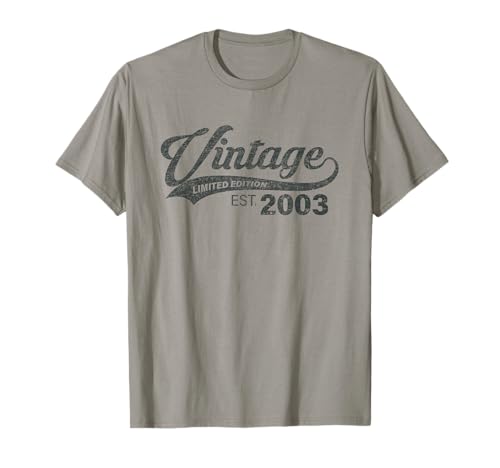 Vintage 2003 Spruch 22. Geburtstag 22 Jahre Damen Herren T-Shirt von Lustiges 22 Geburtstag Geschenke Männer & Frauen