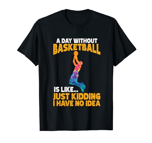 A Day Without Basketball No Idea Männer Basketball Spieler T-Shirt von Lustiges Basketballer Design