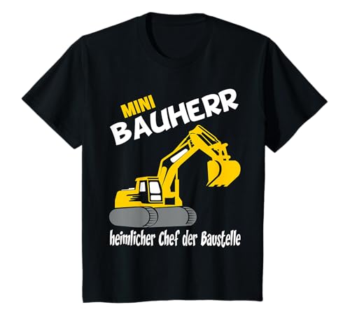Mini Bauherr Bagger Junior Baustelle Bauleiter Kinder T-Shirt Mini Bauherr Bagger Junior Baustelle Bauleiter Kinder T-Shirt von Lustiges Bauherr Kind Hausbau Baustelle Outfit