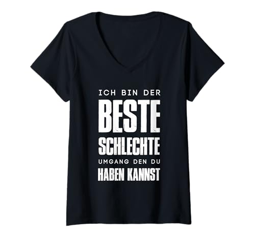 Damen Lustiges Sprüche Shirt Bester Schlechter Umgang Shirt Party T-Shirt mit V-Ausschnitt Damen Lustiges Sprüche Shirt Bester Schlechter Umgang Shirt Party T-Shirt mit V-Ausschnitt von Lustiges Bester Schlechter Umgang Shirt Kollegen