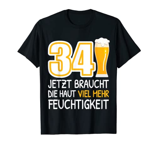 34 Geburtstag Männer Geschenk Bier Witziges Biertrinker T-Shirt 34 Geburtstag Männer Geschenk Bier Witziges Biertrinker T-Shirt von Lustiges Bier Geschenk zum 34. Geburtstag