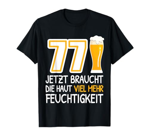 77 Geburtstag Männer Geschenk Bier Witziges Biertrinker T-Shirt 77 Geburtstag Männer Geschenk Bier Witziges Biertrinker T-Shirt von Lustiges Bier Geschenk zum 77. Geburtstag