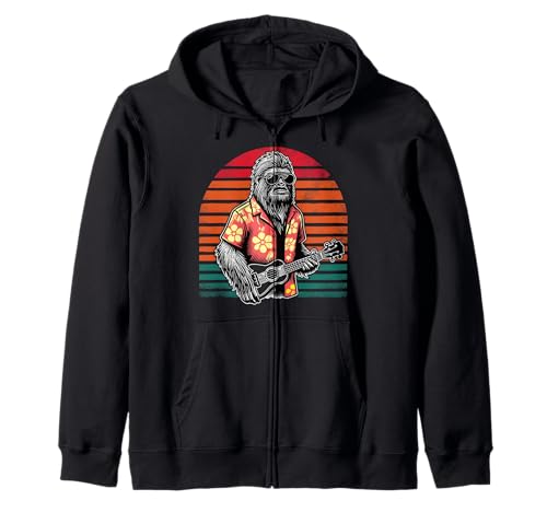 Sasquatch Bigfoot Ukulele Hawaii Vintage Männer Urlaub Kapuzenjacke Sasquatch Bigfoot Ukulele Hawaii Vintage Männer Urlaub Kapuzenjacke von Lustiges Bigfoot Design für den Hawaii Urlaub