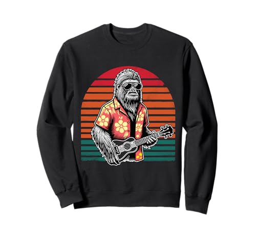 Sasquatch Bigfoot Ukulele Hawaii Vintage Männer Urlaub Sweatshirt Sasquatch Bigfoot Ukulele Hawaii Vintage Männer Urlaub Sweatshirt von Lustiges Bigfoot Design für den Hawaii Urlaub
