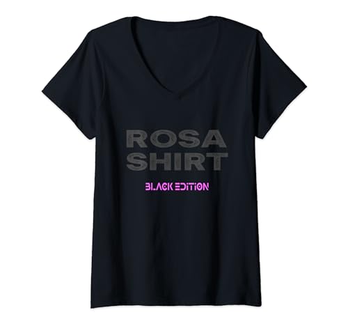 Damen Sarkasmus Black Edition: Rosa T-Shirt mit V-Ausschnitt Damen Sarkasmus Black Edition: Rosa T-Shirt mit V-Ausschnitt von Lustiges Black Edition Shirt