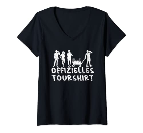 Damen Offizielles Tour Shirt Bollerwagen Kohltour T-Shirt mit V-Ausschnitt Damen Offizielles Tour Shirt Bollerwagen Kohltour T-Shirt mit V-Ausschnitt von Lustiges Bollerwagen und Party Outfit
