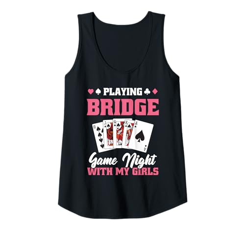 Damen Bridge Spieleabend Mädels Lustiges Spielkarten Bridgspieler Tank Top von Lustiges Bridge Design Für Frauen