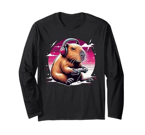 Lustiges Capybara Videospiele Gamer Jungen Männer Kinder Langarmshirt Lustiges Capybara Videospiele Gamer Jungen Männer Kinder Langarmshirt von Lustiges Capybara Gamer Geschenk für Jungen Männer