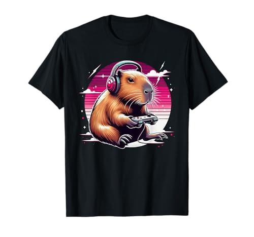 Lustiges Capybara Videospiele Gamer Jungen Männer Kinder T-Shirt Lustiges Capybara Videospiele Gamer Jungen Männer Kinder T-Shirt von Lustiges Capybara Gamer Geschenk für Jungen Männer