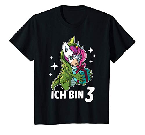 Kinder 3. Geburtstag Ich bin schon 3 Jahre Einhorn im Dino Kostüm T-Shirt Kinder 3. Geburtstag Ich bin schon 3 Jahre Einhorn im Dino Kostüm T-Shirt von Lustiges Dino Geburtstags-Design