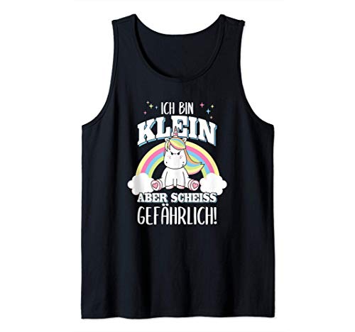 Klein aber gefährlich Lustiger Einhorn Geschenk Spruch Damen Tank Top Klein aber gefährlich Lustiger Einhorn Geschenk Spruch Damen Tank Top von Lustiges Einhorn Geschenk für Frauen
