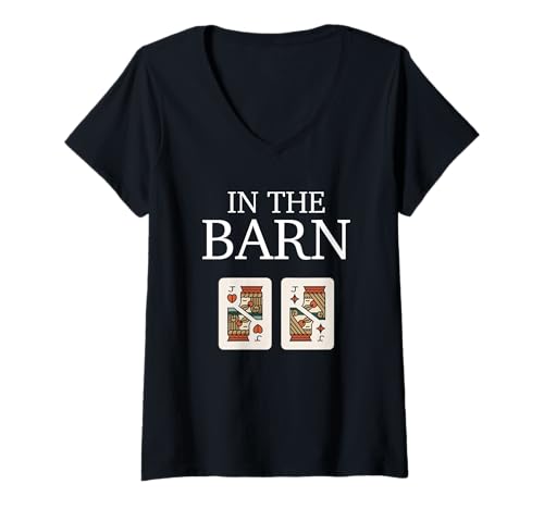 Damen Euchre Kartenspiel Gruppenspiel Karten Turnier T-Shirt mit V-Ausschnitt Damen Euchre Kartenspiel Gruppenspiel Karten Turnier T-Shirt mit V-Ausschnitt von Lustiges Euchre Spiel Design