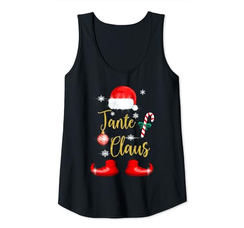 Tante Claus Lustiges Passendes Weihnachten Familien Damen Tank Top von Lustiges Familie Weihnachts Geschenke