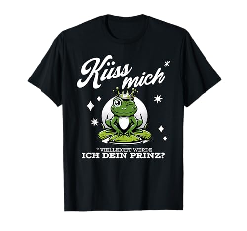 Herren Froschkönig Küss mich ich werde Prinz Karneval Kostüm T-Shirt Herren Froschkönig Küss mich ich werde Prinz Karneval Kostüm T-Shirt von Lustiges Fasching Shirt Frosch Küss mich Kostüm