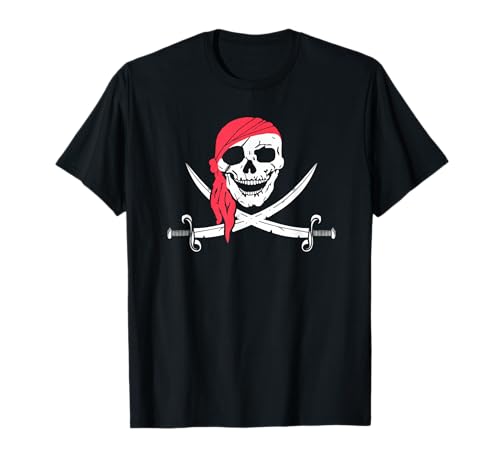 Pirat Schwerter & Totenkopf Kostüm Damen Herren Piraten T-Shirt Pirat Schwerter & Totenkopf Kostüm Damen Herren Piraten T-Shirt von Lustiges Faschingskostüme Co.